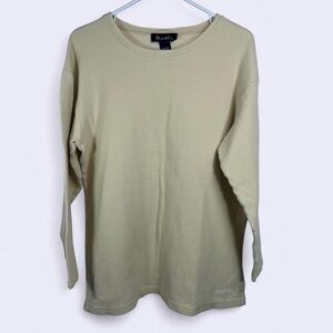Men’s Denim & Co Waffle Knit Long Sleeve – Medium